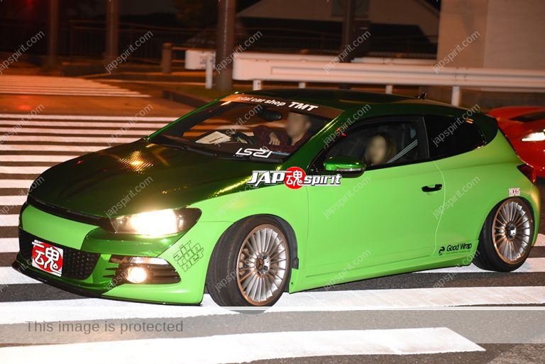 Stancenation 2016 VW Scirocco 3rd Fluorescent Green Spocom Style At