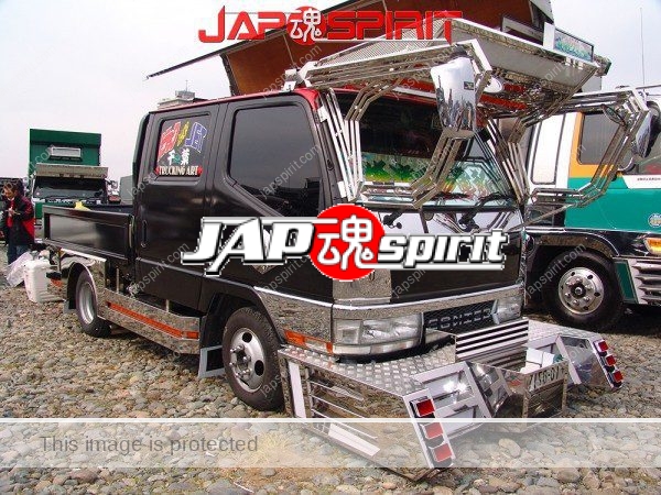 MISTUBISHI Canter dubble cab, flat body, black body Art truck, big visor & big bumper (2)