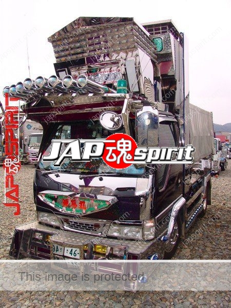MITSUBISHI Canter, Art truck style dump truck, with Takeyari muffler and gorgeous decorated visor (3)
