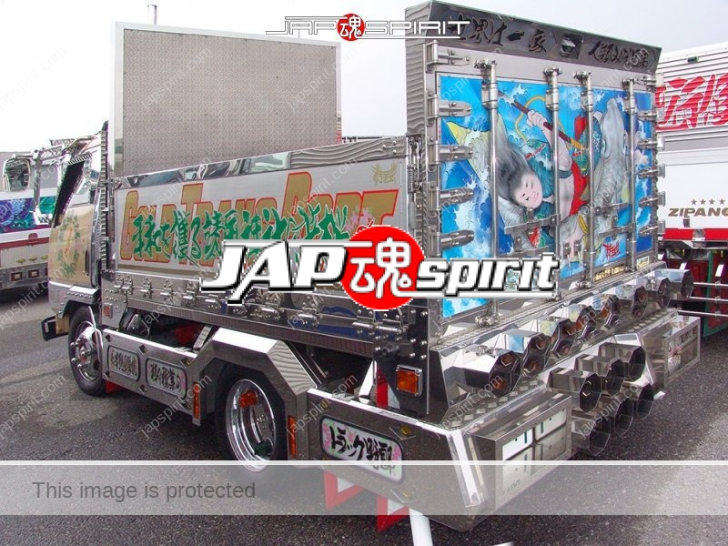 Kakomaru, FUSO Canter art truck. Air brush paint is by Suzukikougei. (3)