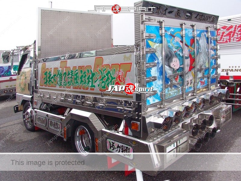 Kakomaru, FUSO Canter art truck. Air brush paint is by Suzukikougei. (3)