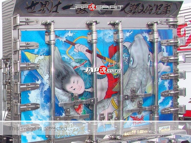 Kakomaru, FUSO Canter art truck. Air brush paint is by Suzukikougei. (2)