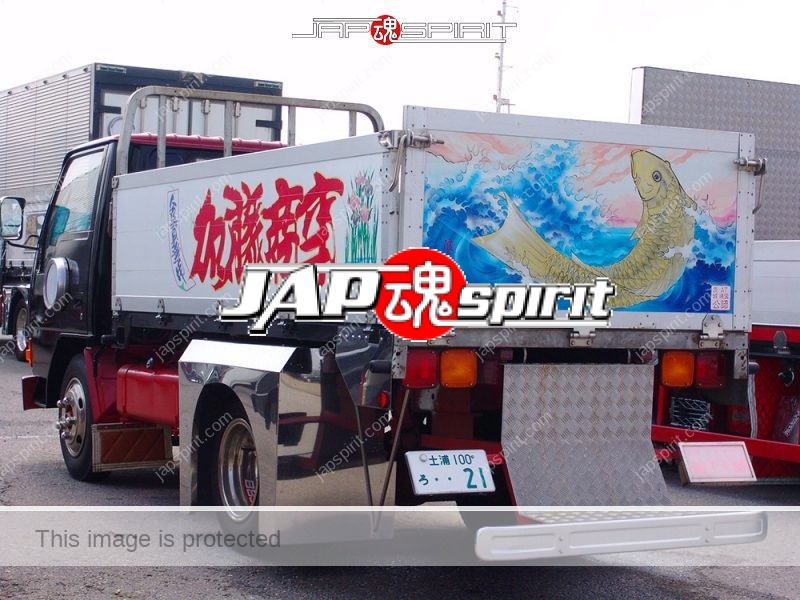 MITSUBISHI FUSO Canter, Art truck style, Suzukikougei airbrush paint, carp piture (3)
