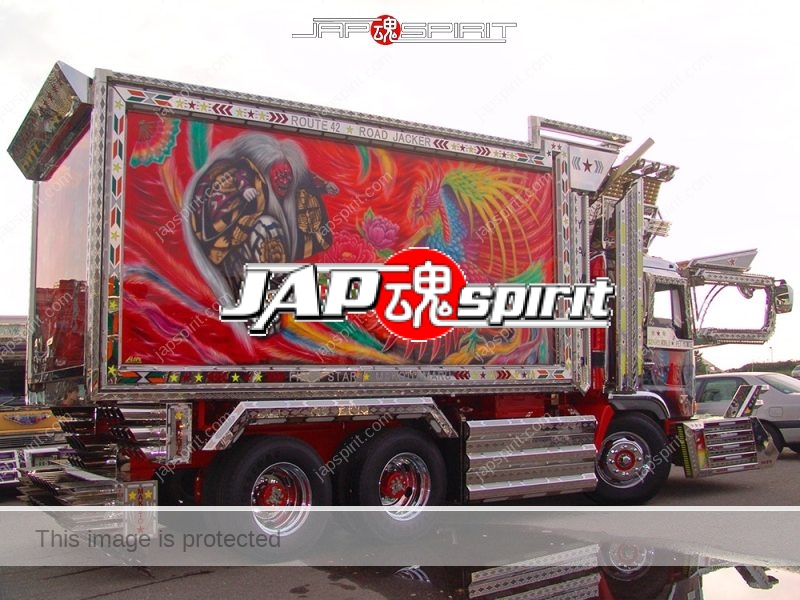 HINO Profia, Dump truck, art sruck style, team "Makoto sendan", Makotomaru. great decoration in Kansai area (3)