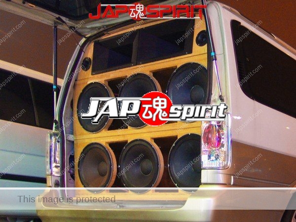 TOYOTA HIACE 100, loading 6 big speaker, sotomuki style sound car (1)