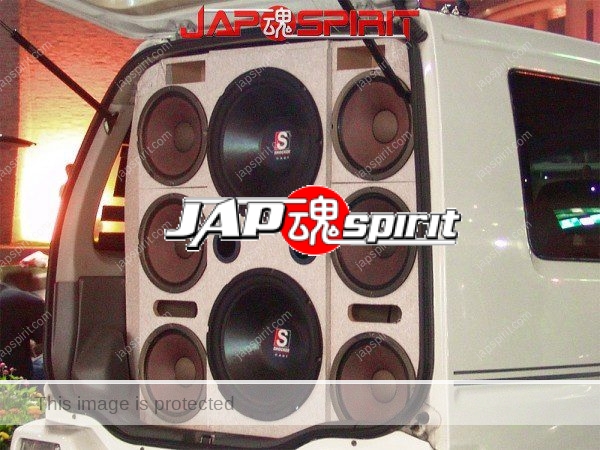 SUZUKI Wagon R 1st, Sotomuki style sound car, white color with 8 big speaker (1)