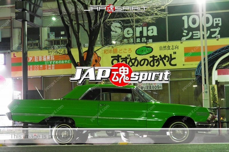 CHEVROLET Impara 1963 lowrider light green at Minatomirai team Courageous auto (3)
