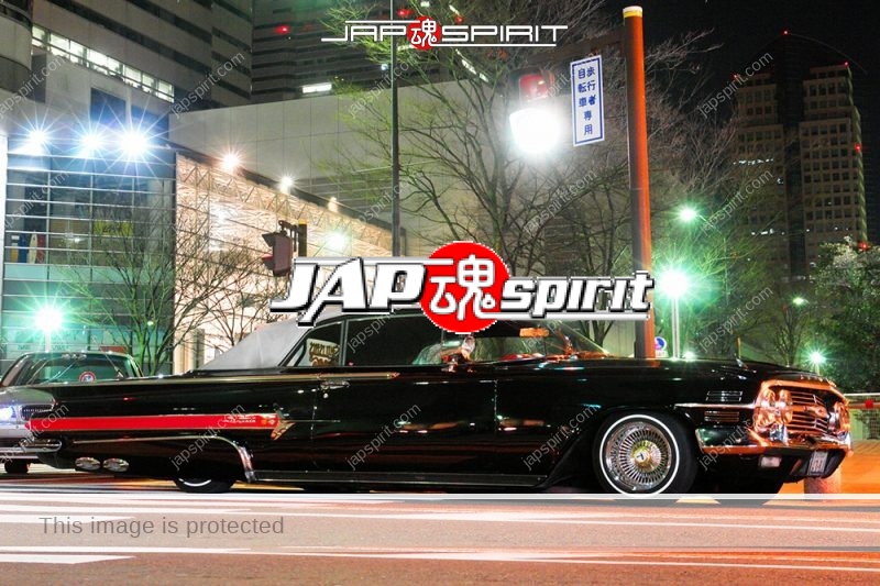 Chevrolet Impala 2nd black color lowrider style at Minatomirai, team STYLISTICS (6)