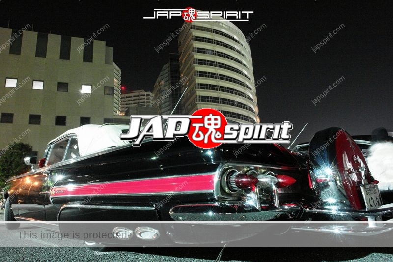 Chevrolet Impala 2nd black color lowrider style at Minatomirai, team STYLISTICS (4)