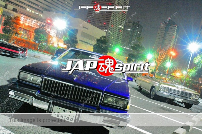 Chevrolet Caprice 3rd lowrider style blue color at Minatomirai parking (2)