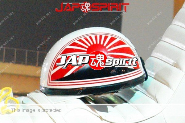 SUZUKI GT380, Rising sun & Mt.Fuji design helmet (Korukuhan), Air horn, Mongolian hood & sandan sheet (2)