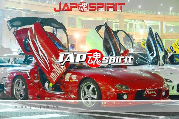 MAZDA RX7 FD, 4 different cars, Scissor door custom spokon style at Daikoku parking (4)