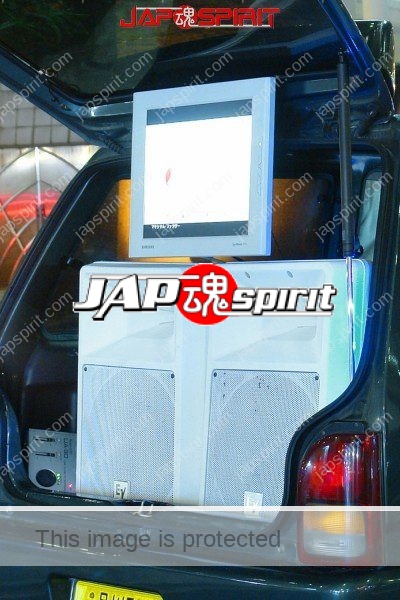 DAIHATSU MIRA, Sotomuki sound car with big speaker with monitor but cheap system (1)
