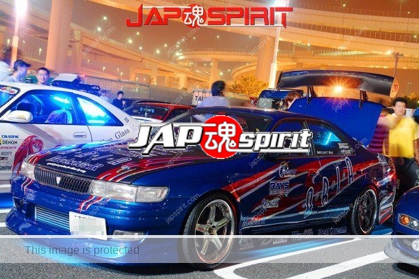 TOYOTA CHASER x90, Street drift style, vivd vinylgraphic, blue color & GT wing