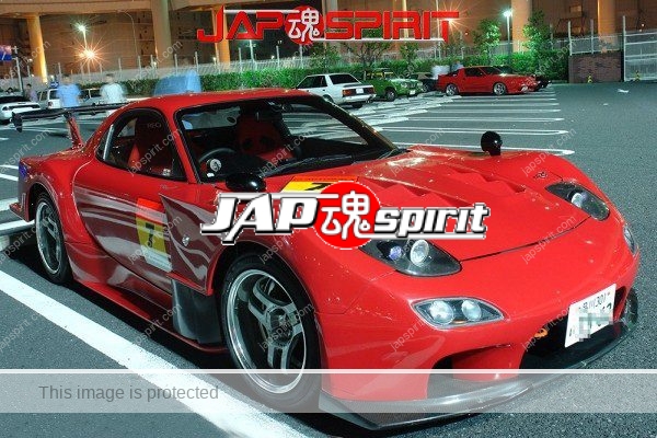 MAZDA RX7 FD, Beautiful blister fender, Red color withGT wing (3)