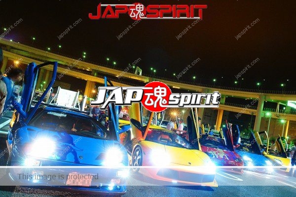Lamborghini mid night party, Diablo & Murcielago, Beautiful lighting is very exciting & super cool! (1)