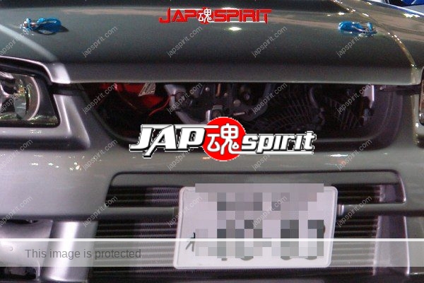 NISSAN Skyline R34, 4 door, Hashiriya style, bared engine and inter cooler and bonnet pin is sporty (1)