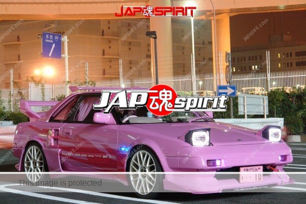 TOYOTA MR2 AW11, Spokon style, stark pink color, Garlish interior, two GT wings (6)