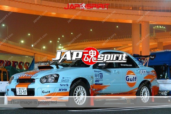 SUBARU IMPREZA 2nd, Rally style, Light blue & orange body color, white wheel