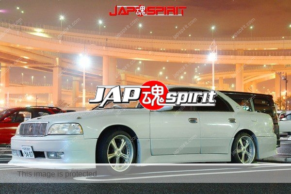 TOYOTA Crown 9th S14, VIP style white color, mild custom
