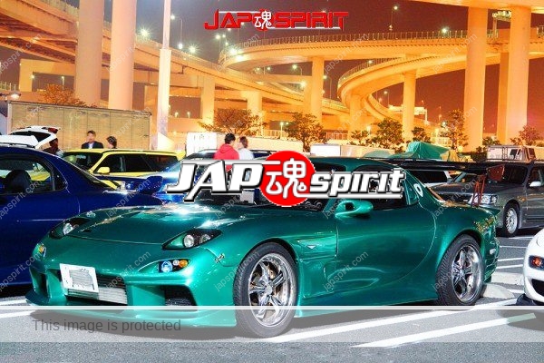MAZDA RX7 FD, Supokon style, Metal green, sexy tail with big GT wing (3)