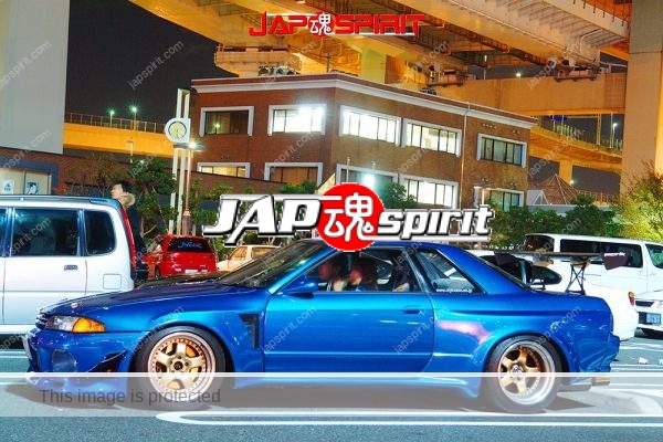 NISSAN Skyline GT-R BN32, Hashiriya style, blue color and over fender, GT wing, wild bumper (1)