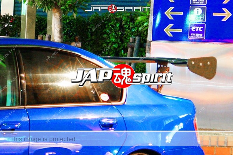 SUBARU Imipreza 4th, blue color with GT wing at Daikoku PA (2)