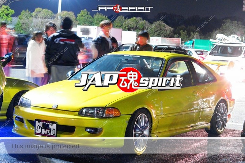 HONDA CIVIC coupe EJ USDM style at Moriya PA yellow color with GT wing