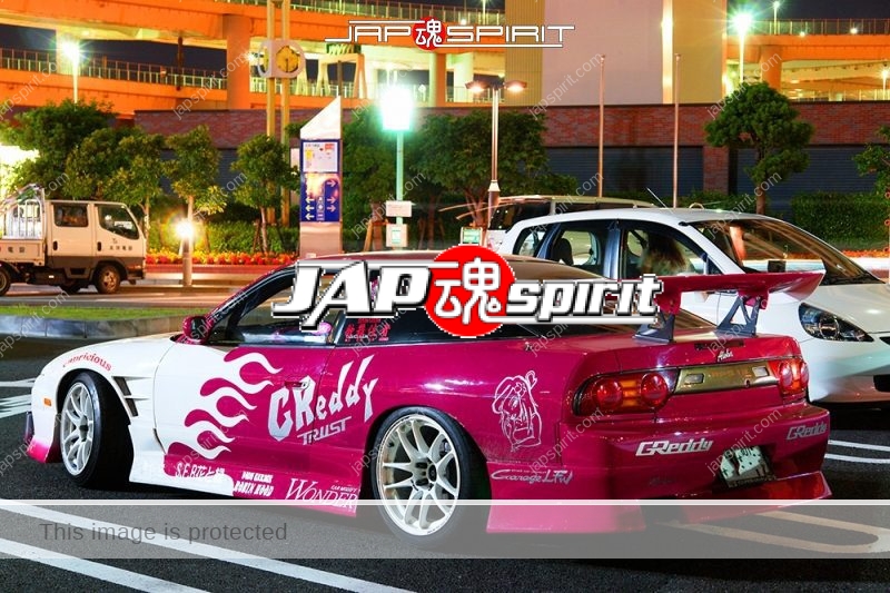 NISSAN 180 SX Drift style beautiful Pink color with dynamic white fire pattern name "Kabukimono" (2)