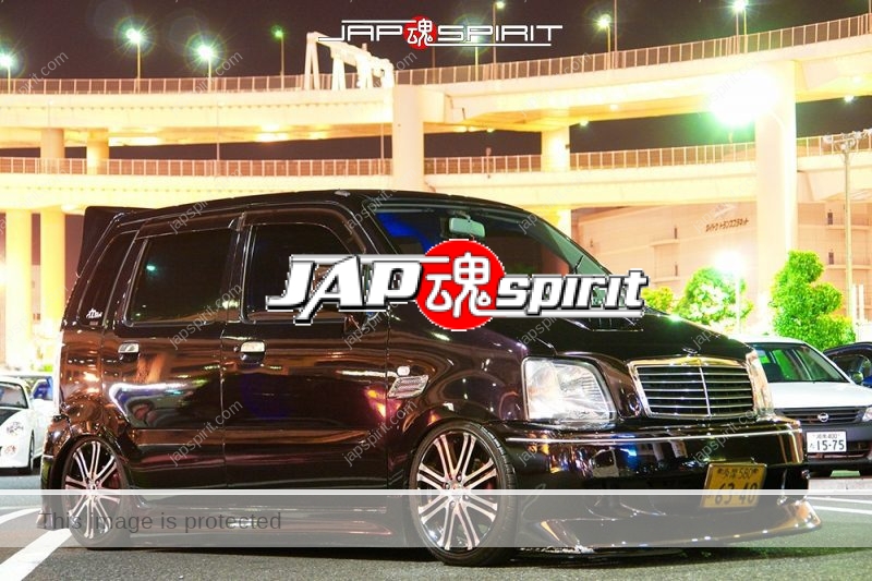 SUZUKI Wagon R Dress up style brown color and custom front gril (1)