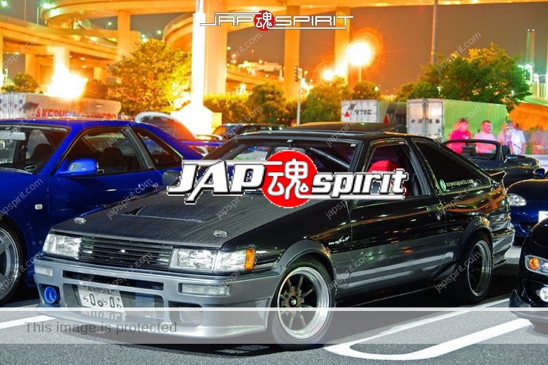 TOYOTA AE 86 Hashiriya style black and silver two tone color red bucket sheet (2)