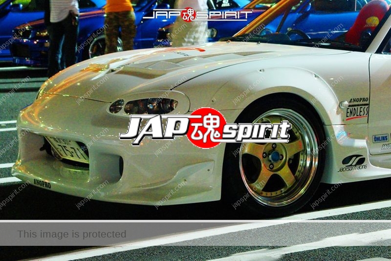 MAZDA RX7 FD convertible GT spec special fender white body at Daikoku PA (2)