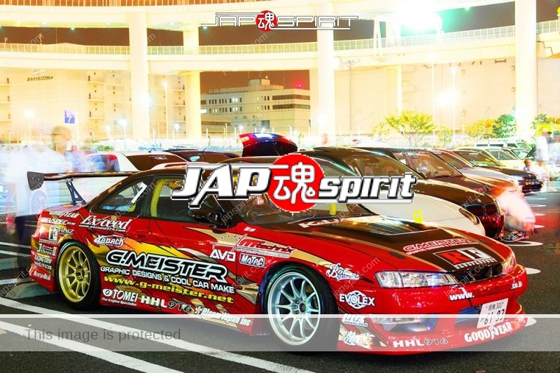 NISSAN Silvia S14 Drift car style red color with vinylgraphic at Daikoku PA (2)