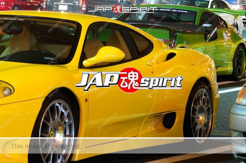 Ferrari 360modena Yellow color with GT wing at Daikoku PA (2)