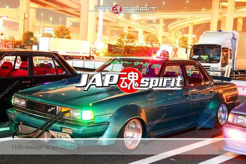 TOYOTA Cresta x70 Zokusha style grean color very wide over fender team Ribbon racing (3)
