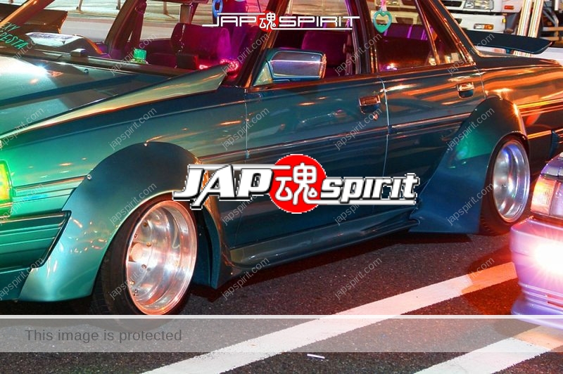 TOYOTA Cresta x70 Zokusha style grean color very wide over fender team Ribbon racing (1)
