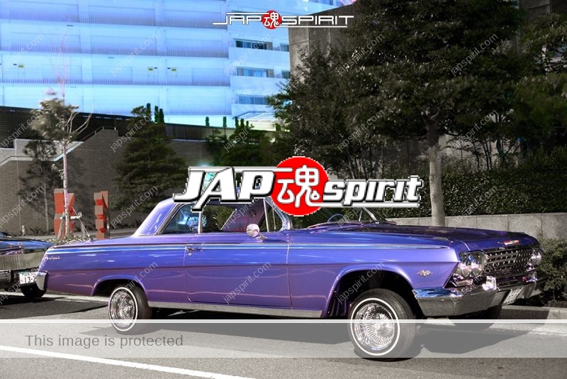 Chevrolet Impala SS hardtop sport coupe light blue lowrider at Minatomirai