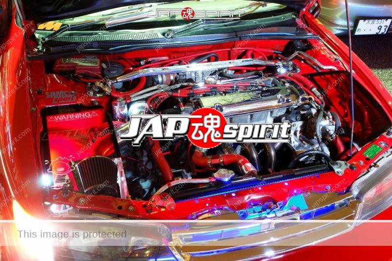 Honda accord CD Coupe CS1 Supokon Scissor door Red color (Engine room) 2