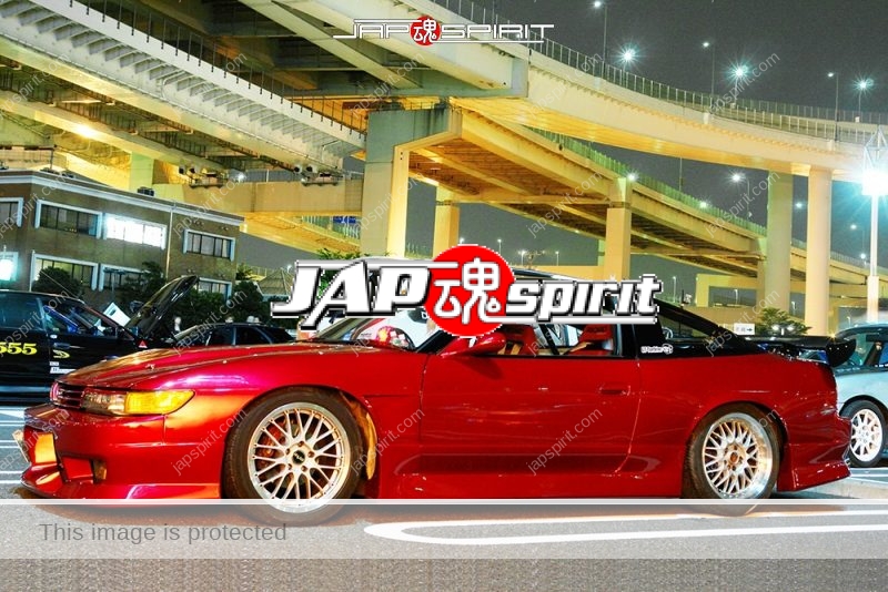 NISSAN-180-Sileighty-style-dirft-car-red-color-at-Daikoku-PA-01