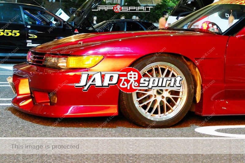 NISSAN 180 Sileighty style dirft car red color at Daikoku PA 2