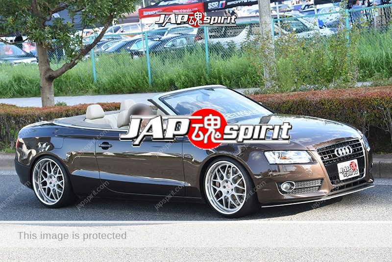 Stancenation 2016 Audi A3 Cabriolet hellaflush brown body at odaiba