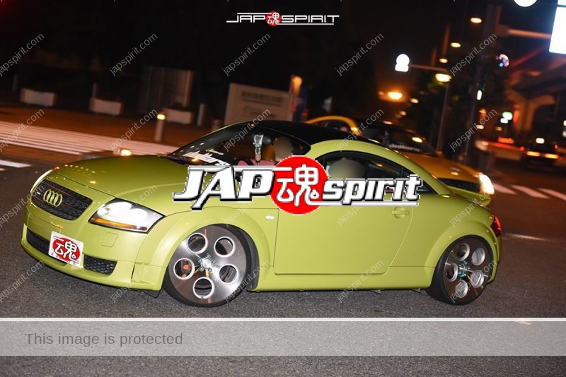 Stancenation 2016 Audi TT Mk1 special wheel light green color belong to dollars at Odaiba