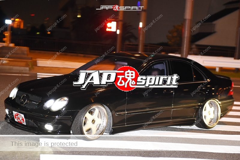Stancenation 2016 Benz W203 black body at Odaiba 2
