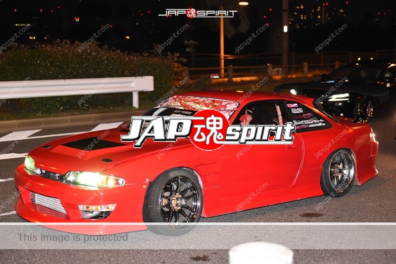 Stancenation 2016 Crazy drift car S14 silvia red with full of sticker