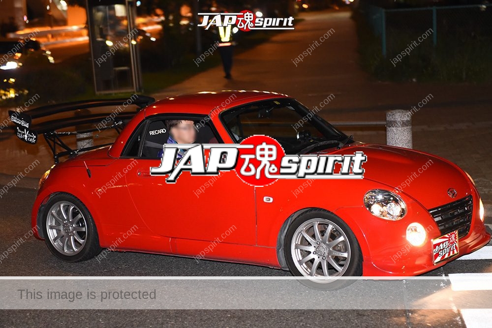 Stancenation 2016 Daihatsu Copen L880K Double GT wing red body at odaiba