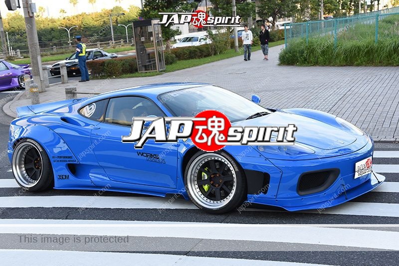 Stancenation 2016 Ferrari 360 modena LB works fender light blue body at odaiba