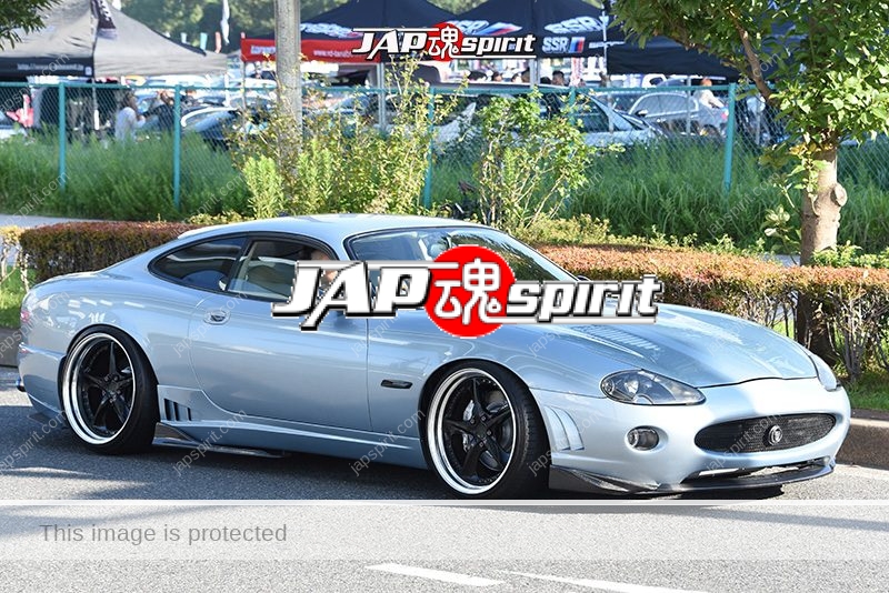 Stancenation 2016 Jaguar XK hellaflush silver body at odaiba