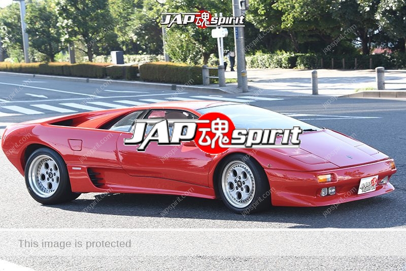 Stancenation 2016 Lamborghini Diablo super car red body at odaiba