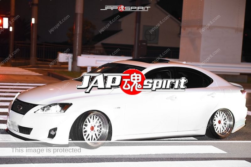 Stancenation 2016 Lexus IS GSE2 hellaflush white body at Odaiba 1