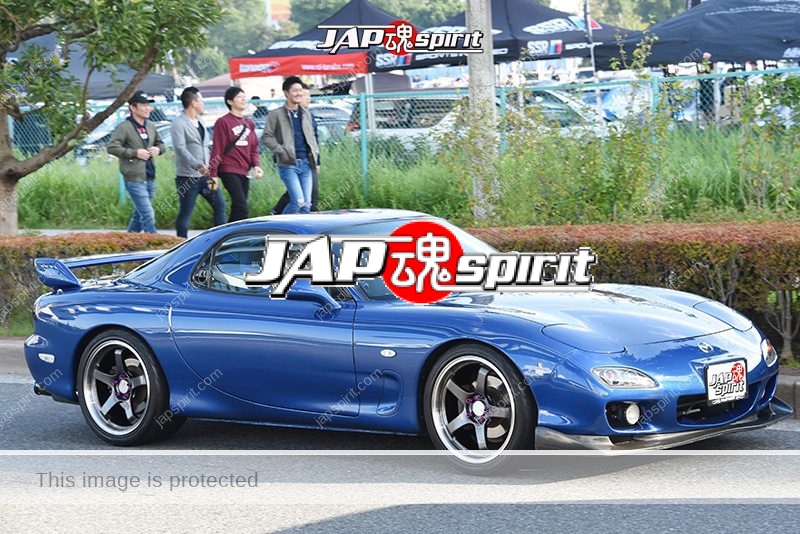 Stancenation 2016 Mazda RX7 FD hellaflush blue body at odaiba